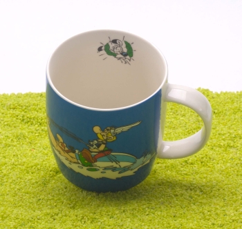 Henkelbecher Porzellan Asterix - Schwimmen 400ml