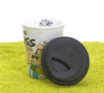Coffee To Go Becher Porzellan Asterix Characters Obelix -Big Boss 380ml