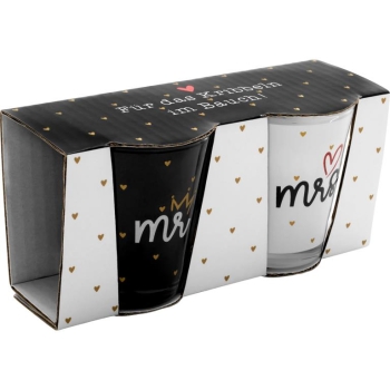 2er Set Schnapsglas Schnaps Mr / Mrs 6cl