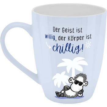 Becher Porzellan Herrlich Böser Becher Chillig 350ml