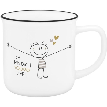 Becher Porzellan "Lieblingsbecher für Dich" HDSL 350 ml