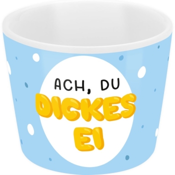 Eierbecher aus Porzellan Dickes Ei