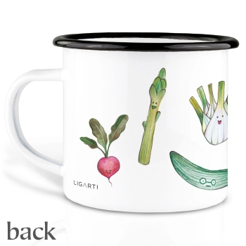 Tasse aus Emaille Gemüsebeet 500ml