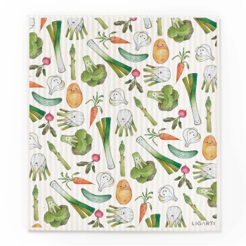 3er Set Schwammtücher Obst & Gemüse