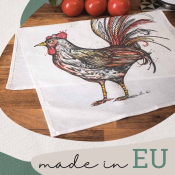 Geschirrtuch Küchentuch Hähnry (Hahn) 50 x 70 cm