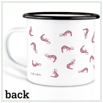 Tasse aus Emaille Shrimp Cocktail (Shrimps, Garnele) 300ml