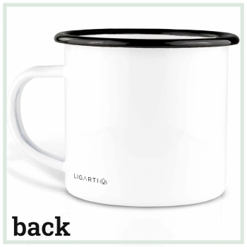 Tasse aus Emaille Yogibär 500ml