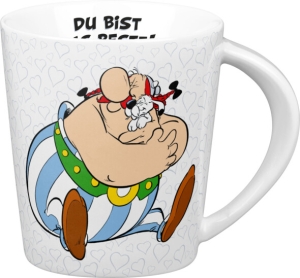 Henkelbecher Porzellan Asterix - Du bist das Beste! (Obelix & Idefix) 380 ml