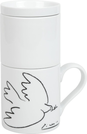 Kaffeemaschine Porzellan - Coffee for one - Picasso - Le Colombe de la Paix 330ml