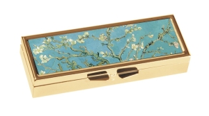 7 Tage Pillendose mit Spiegel Van Gogh Mandelblüte (Almond Blossom)