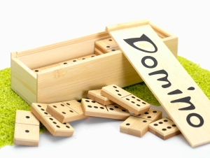 Spiel aus Bambus Domino
