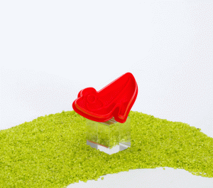 Ausstecher aus Kunststoff zum Prägen Schuh rot 6cm