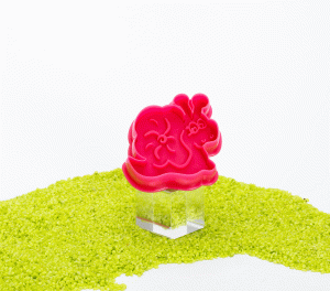 Ausstecher aus Kunststoff zum Prägen Schnecke pink 6,5cm