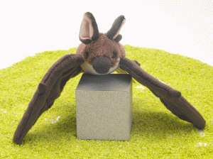 Plüschtier Fledermaus dunkelbraun 24cm