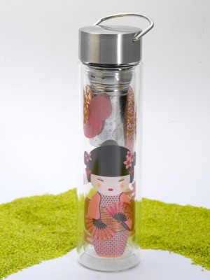 FlowTea Teezubereiter aus Glas New Little Geisha 400ml Neoprenhülle