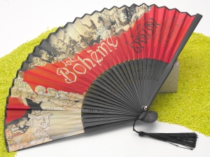 Fächer aus Stoff und Bambus Puccini La Bohème