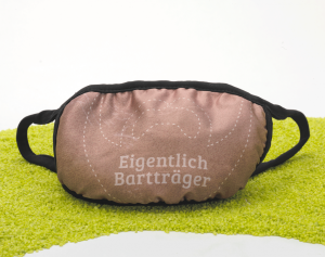 Mund-Nasen-Maske mit Spruch - Eigentlich Bartträger