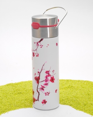 Doppelwandige Edelstahlflasche Leeza Cherry Blossom 500ml
