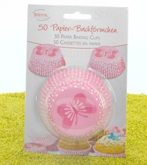 Papierbackförmchen Maxi Schmetterling 50Stk