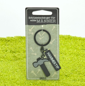 Schlüsselanhänger mit Schlüsselring Hammer