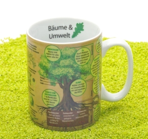 Wissensbecher Porzellan Bäume & Umwelt 490ml