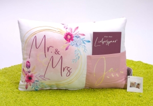 Geschenk-Kissen mit Karte Mr. & Mrs. (Hochzeit)