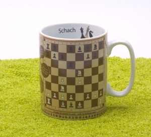 Wissensbecher Porzellan Schach 490ml