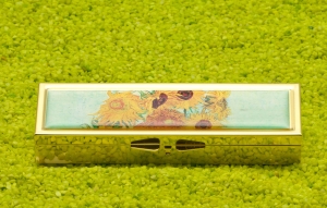 7 Tage Pillendose mit Spiegel Van Gogh Sonnenblumen