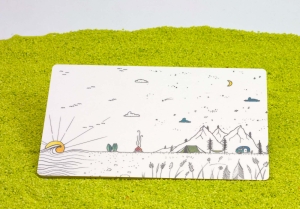 Brettchen aus Holz Camping Life 22 x15 cm