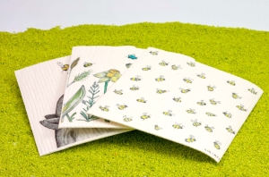 3er Set Schwammtücher Bienchen und Blümchen