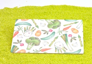 Brettchen aus Holz Gemüsebeet 22 x15 cm