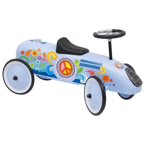 Kinder Rutscherfahrzeug in blau Flower Power 66