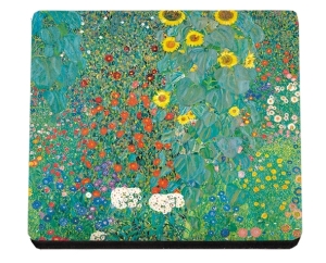 Untersetzer aus Filz mit MDF Druck Klimt - Bauerngarten
