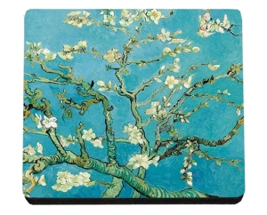 Untersetzer aus Filz mit MDF Druck Van Gogh - Mandelblüte (Almond Blossom)