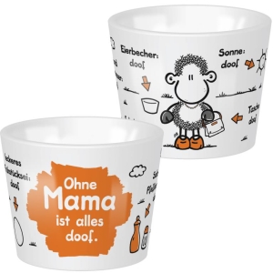 Eierbecher aus Porzellan OMIAD - Ohne Mama ist alles doof