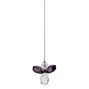 Schutzengel aus Glas Amethyst im Organzasäckchen