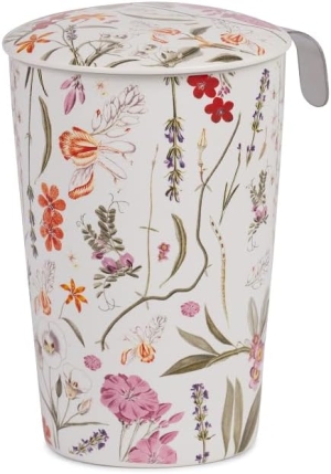 Trinkbecher Teaeve Porzellan mit Deckel & Edelstahlsieb Mira350ml