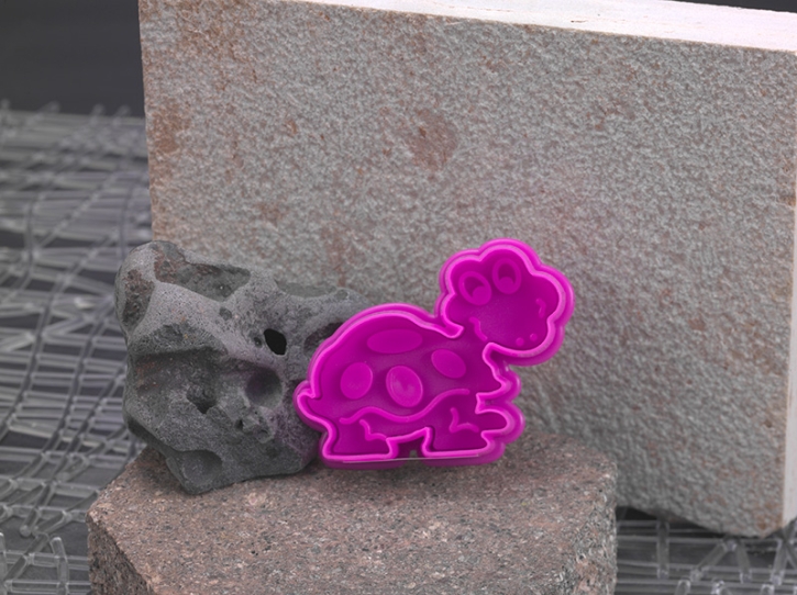 Ausstecher aus Kunststoff zum Prägen Schildkröte pink 6cm