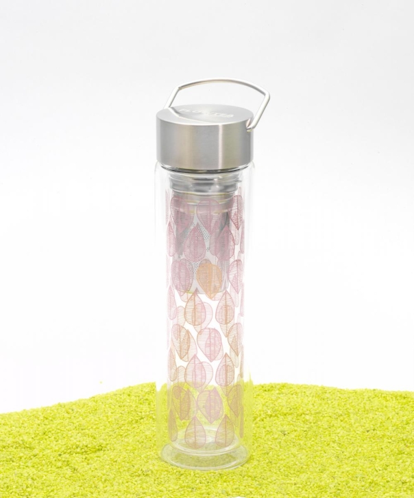 FlowTea Teezubereiter aus Glas Leaf 400ml Neoprenhülle