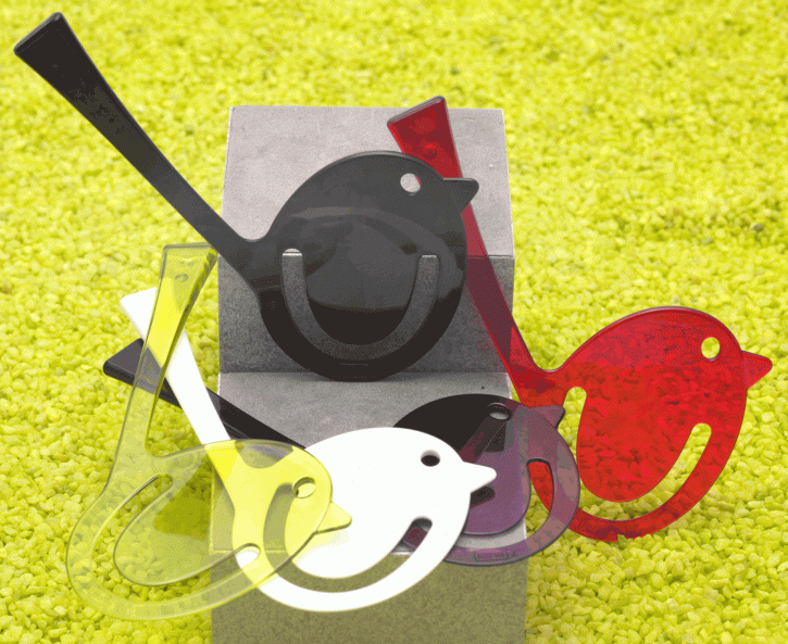 5er Set Lesezeichen Vogel [pi:p] - verschiedene Farben