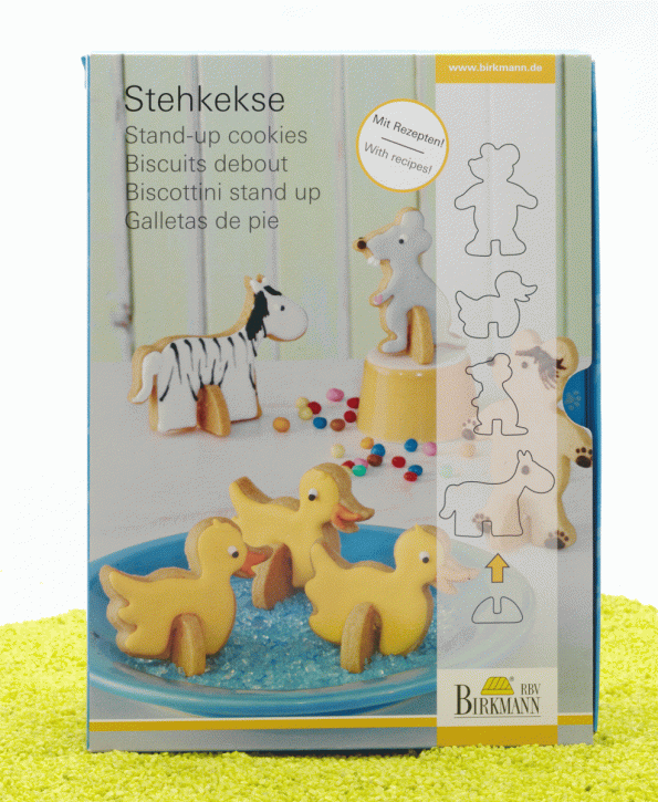 5er Set Ausstecher Stehkekse Tiere (Mäuse, Ente, Pferd)