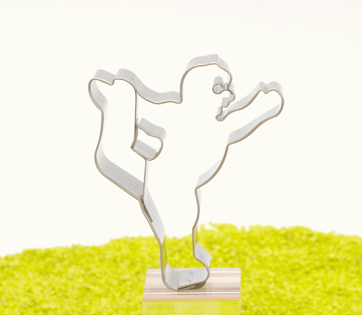 Ausstecher Brigittes Yogastunde Tänzer Edelstahl 7 cm