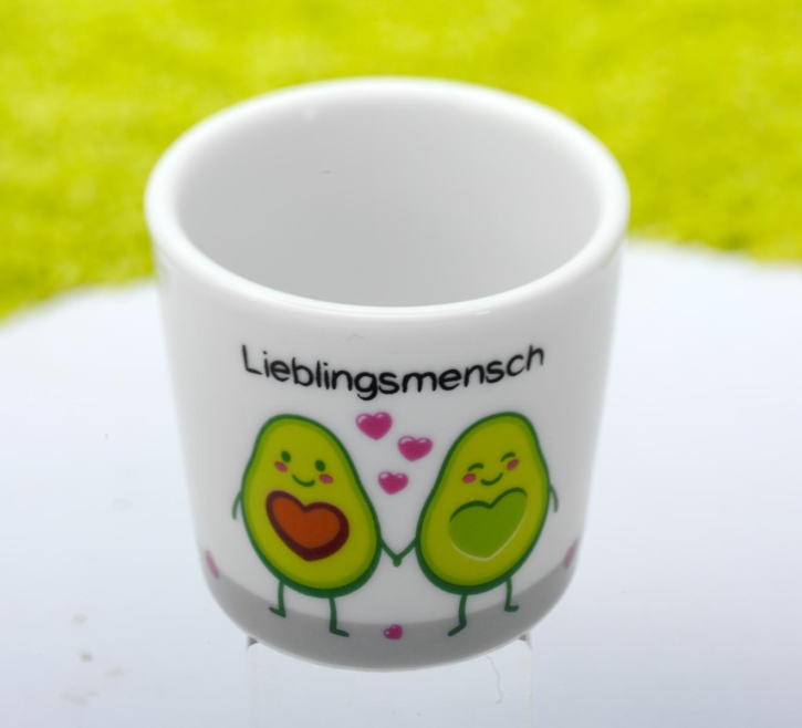 Eierbecher aus Porzellan Lieblingsmensch