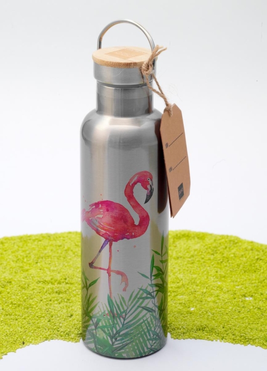 Doppelwandige Edelstahlflasche Tropical Flamingo 750ml