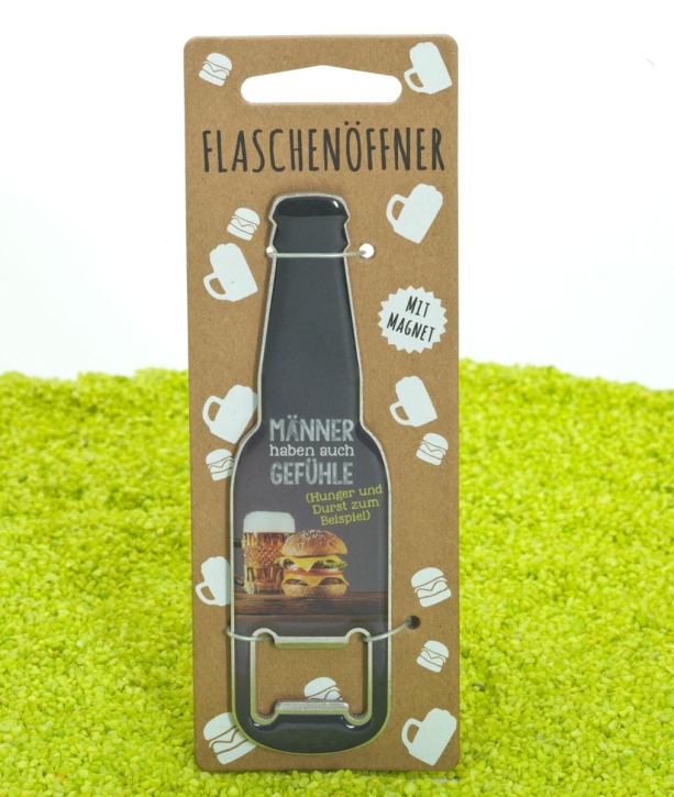 Flaschenöffner Bieröffner mit Magnet  - Männer haben auch Gefühle ...