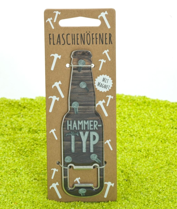 Flaschenöffner Bieröffner mit Magnet  - Hammer Typ