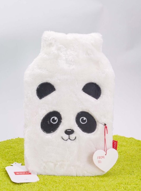 Wärmflasche mit kuscheligem Überzug Panda
