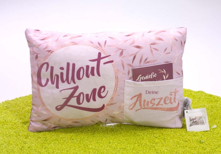 Geschenk-Kissen mit Karte Chillout Zone