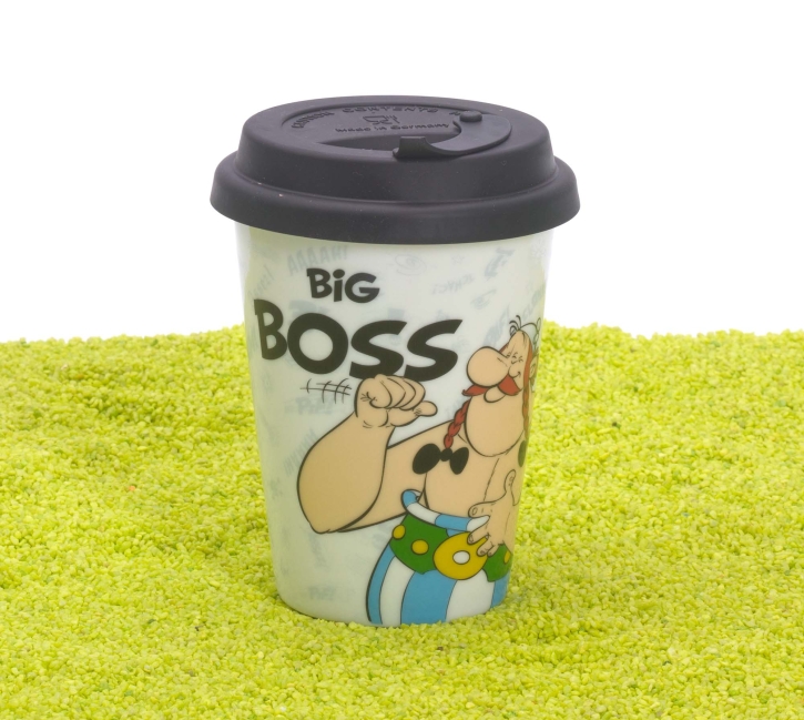 Coffee To Go Becher Porzellan Asterix Characters Obelix -Big Boss 380ml
