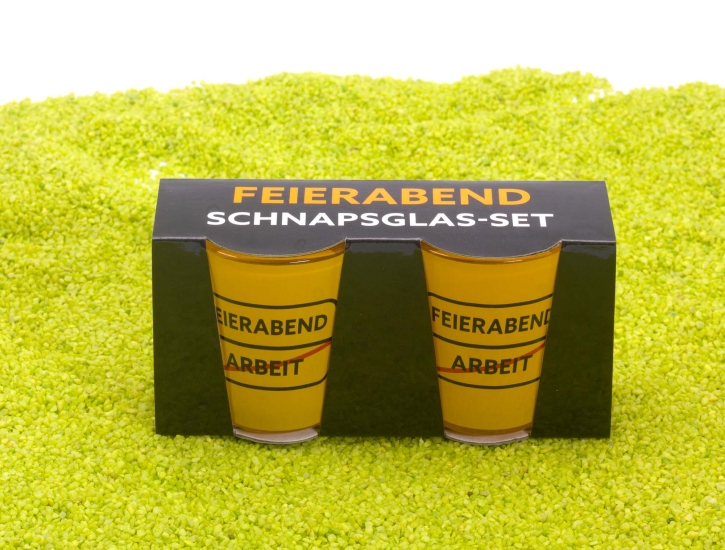 2er Set Schnapsglas Feierabend 6cl
